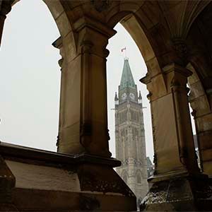 Parliament Hill in Ottawa December 9, 2008. (Photograph by Blair Gable)