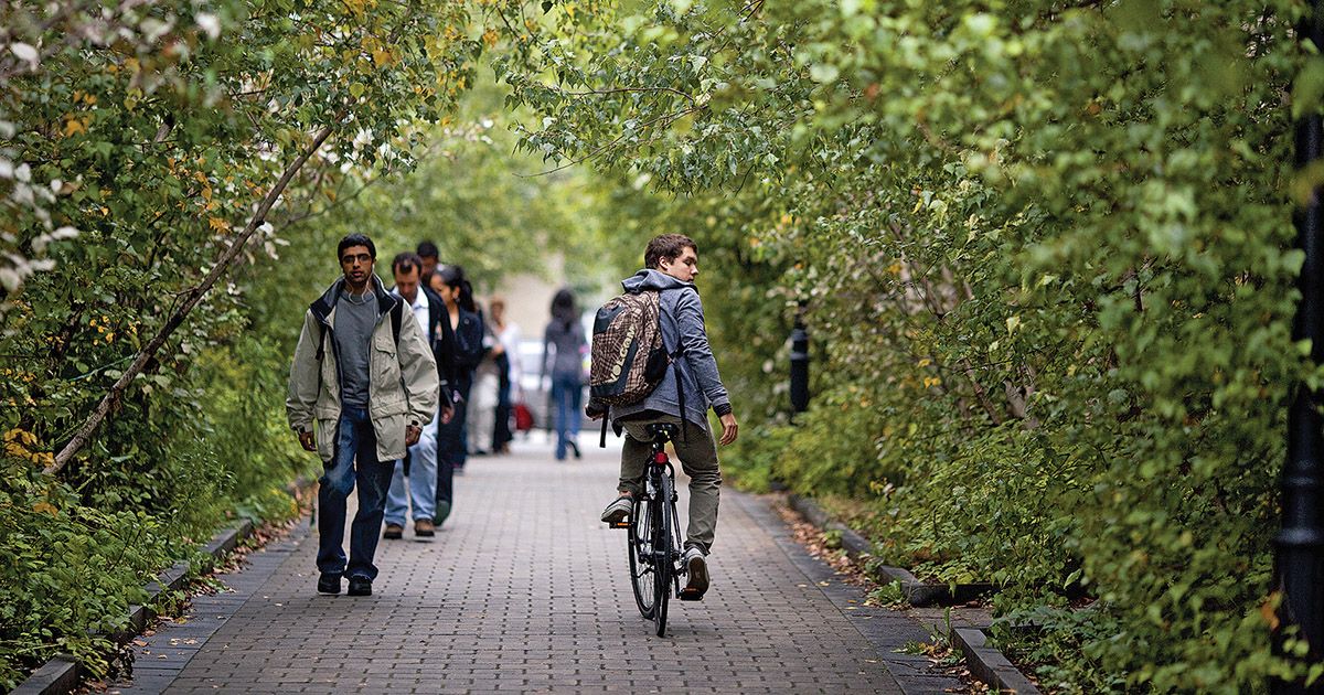 Campus life at the University of Toronto. (Photograph by Andrew Tolson)