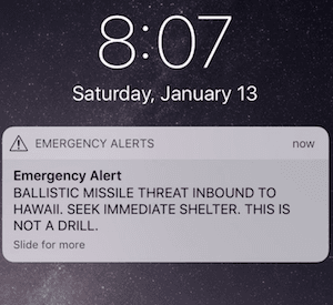 Hawaii emergency alert