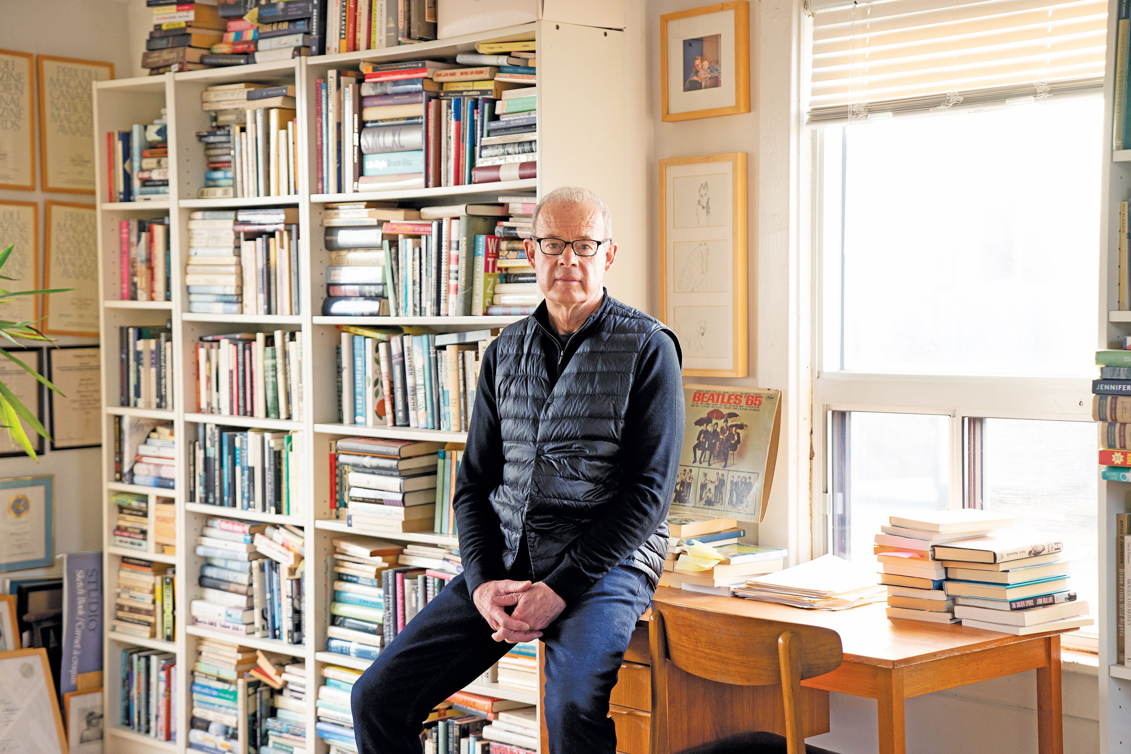 Don Gillmor in his home office. (Photograph by May Truong)