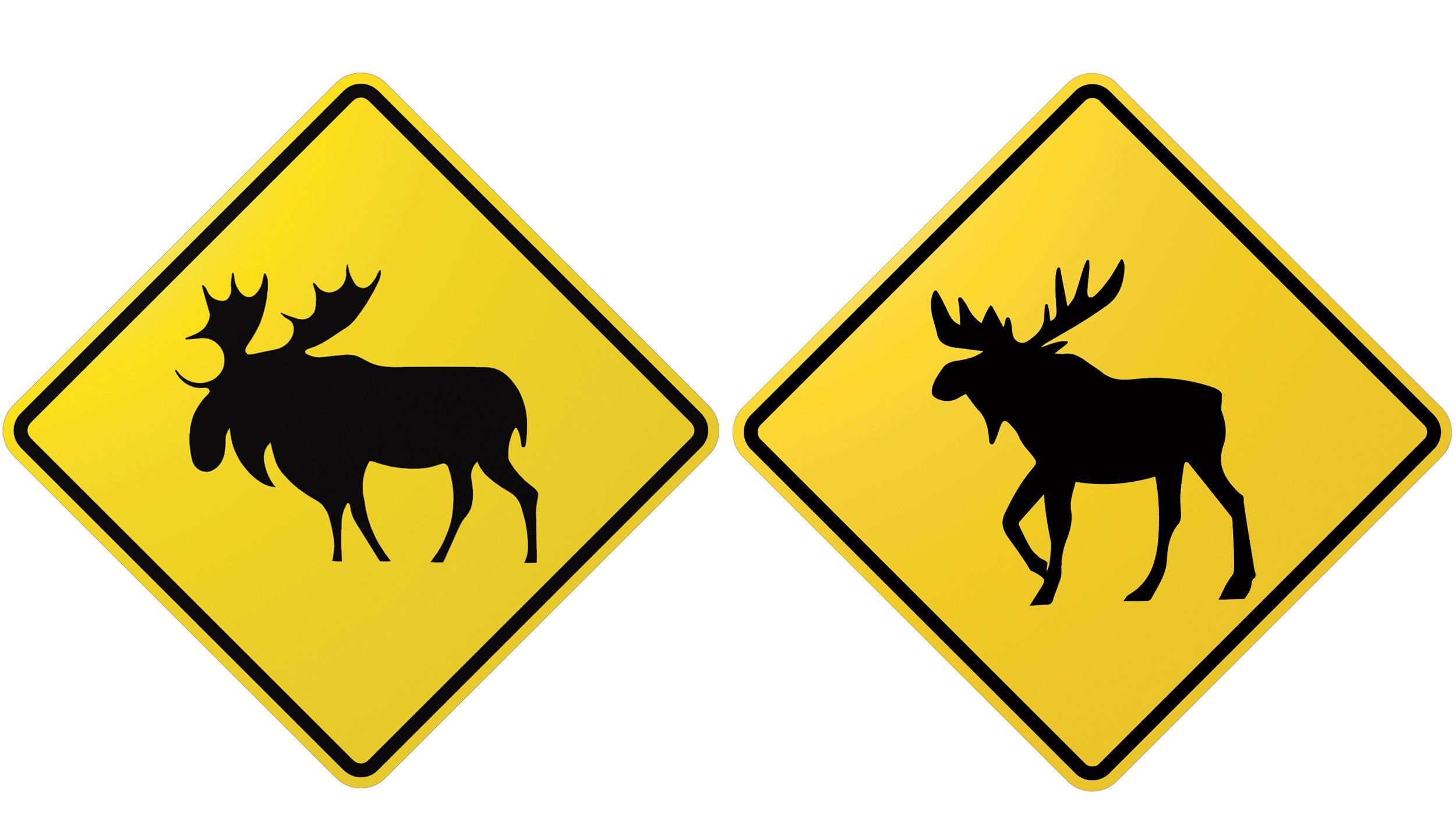 New Moose sign. (Courtesy of Transportation Association of Canada)