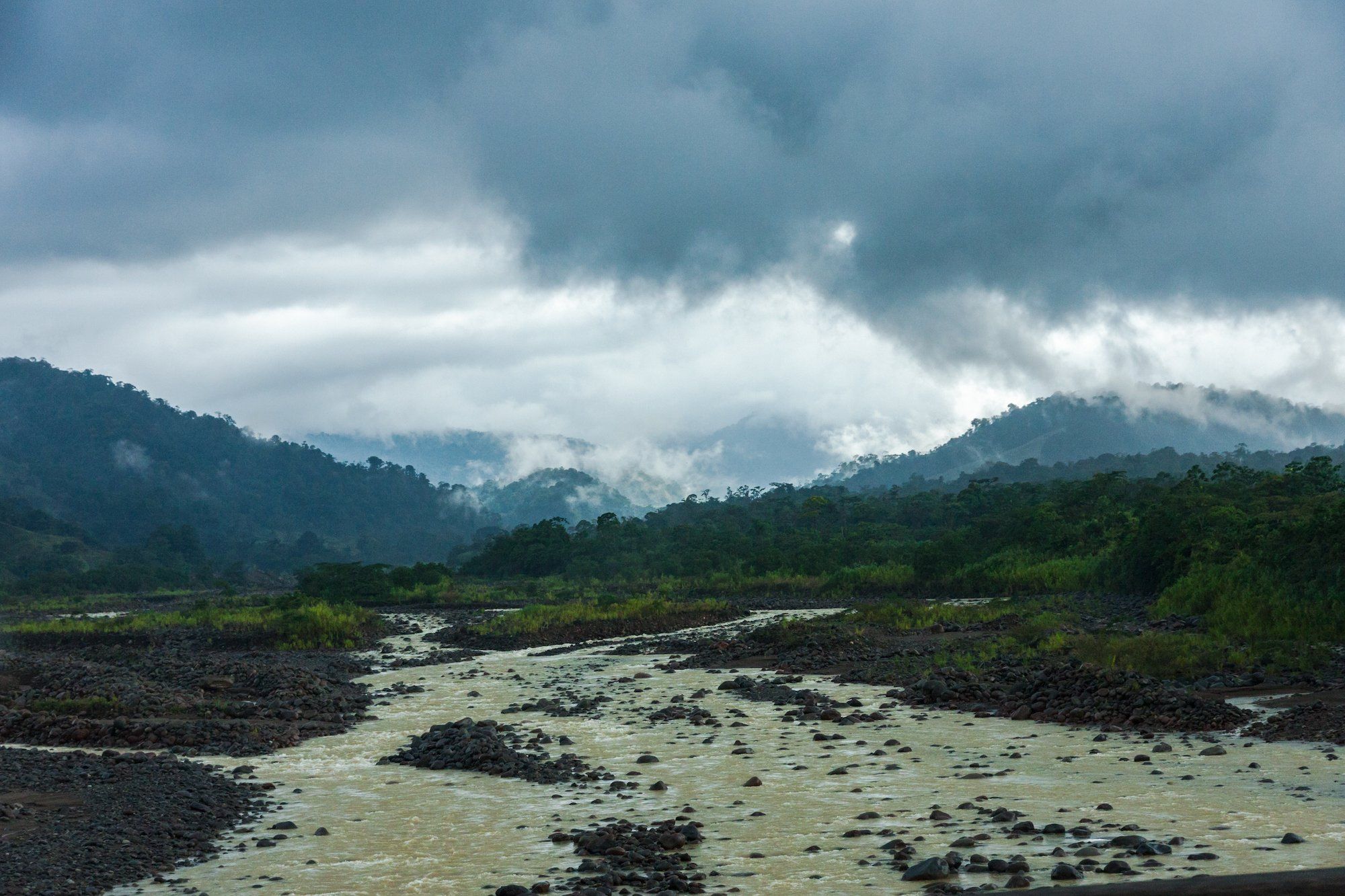 Rio Sucio and highlands, Braulio Carrillio National Park, Costa Rica,