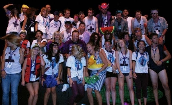 Frosh judges having a great time during Orientation Week.