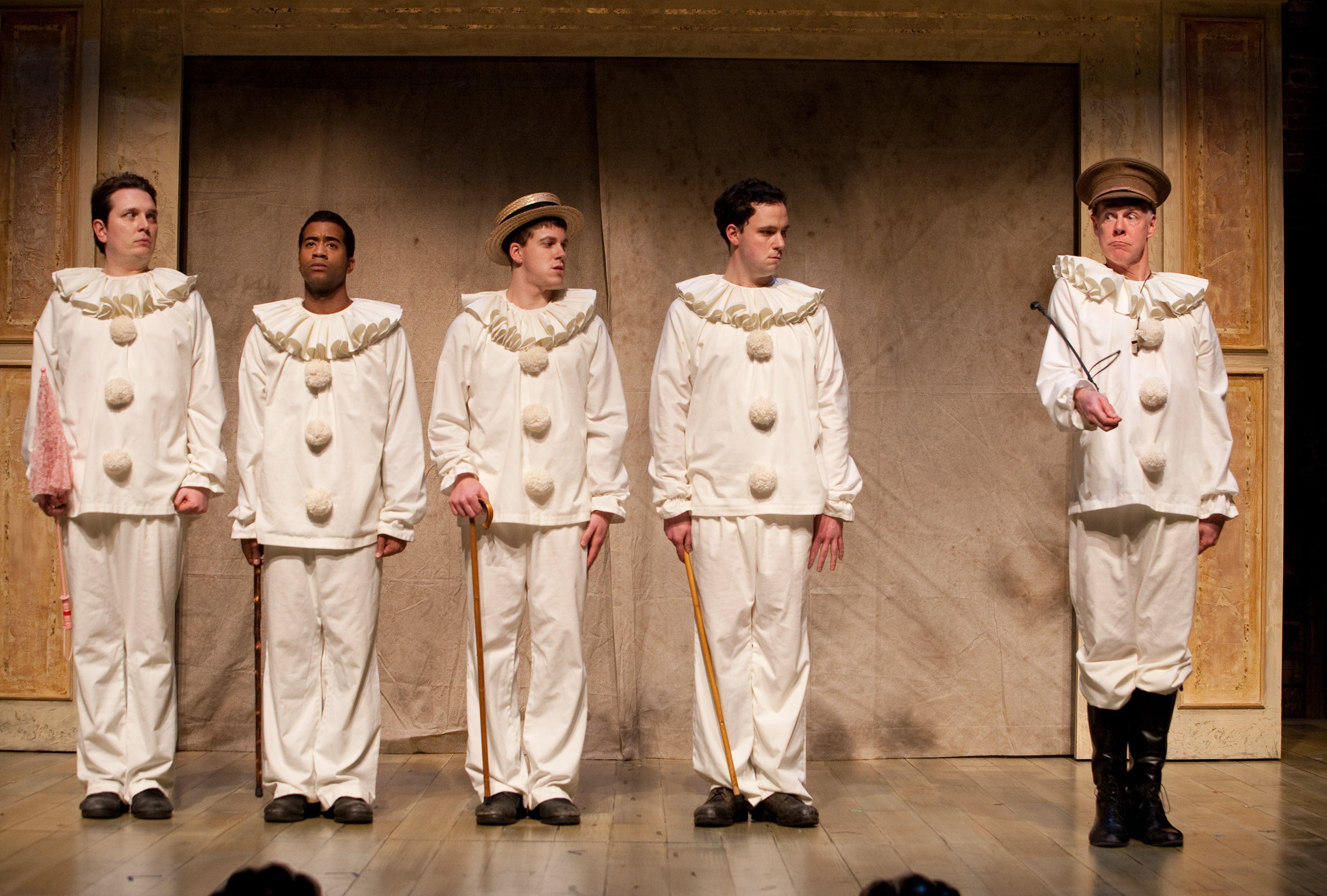 (from left) Jason Patrick Rothery, Ryan Field, Doug Price, Gregory Prest,Oliver Dennis in Soulpepper's 'Oh What a Lovely War'