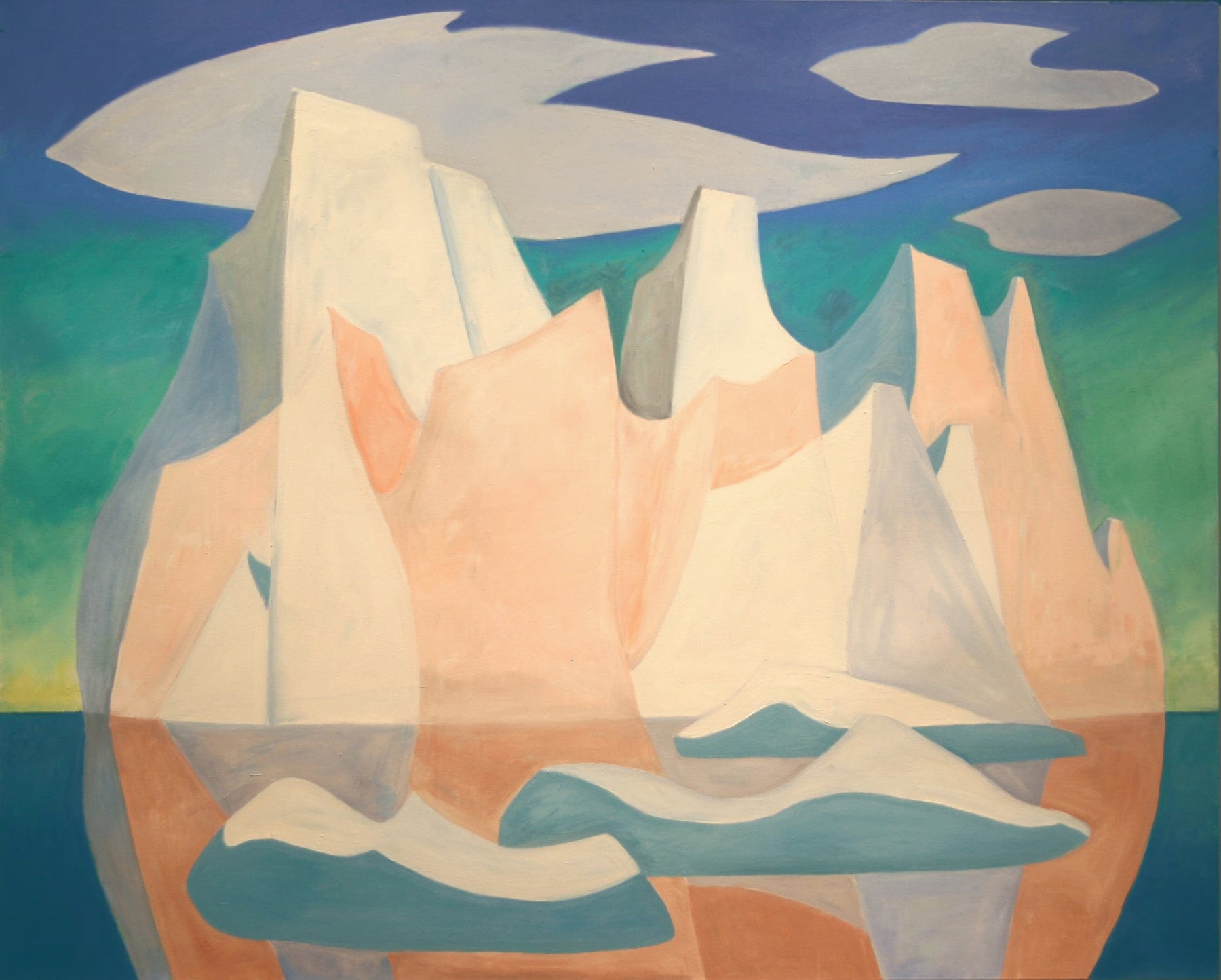 Pink Iceberg With Floes, 2005 (Collection of Gesta Abols. Courtesy of Wynick Tuck Gallery)