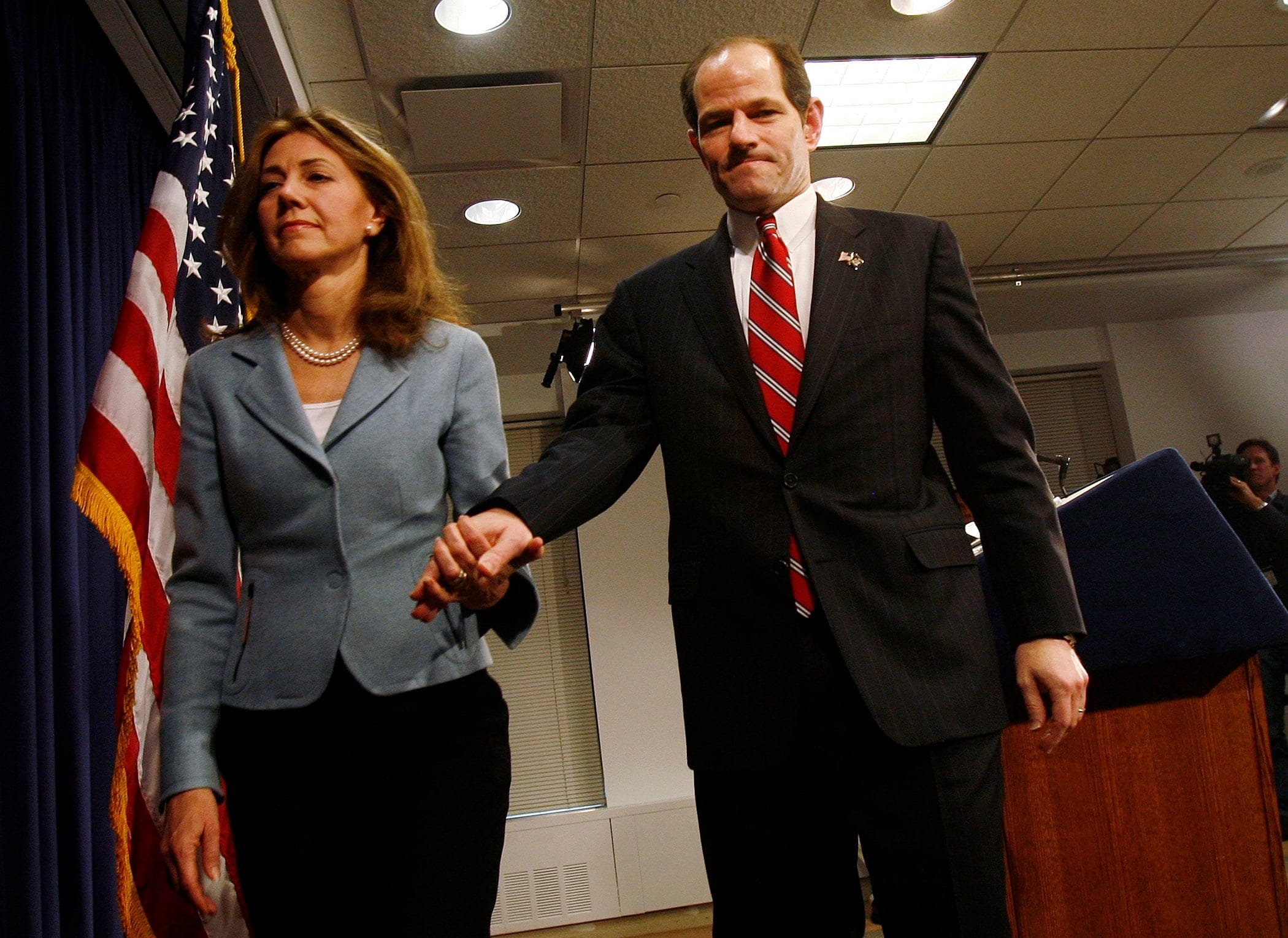 New York Governor Eliot Spitzer and his wife, Silda, in 'Client 9'