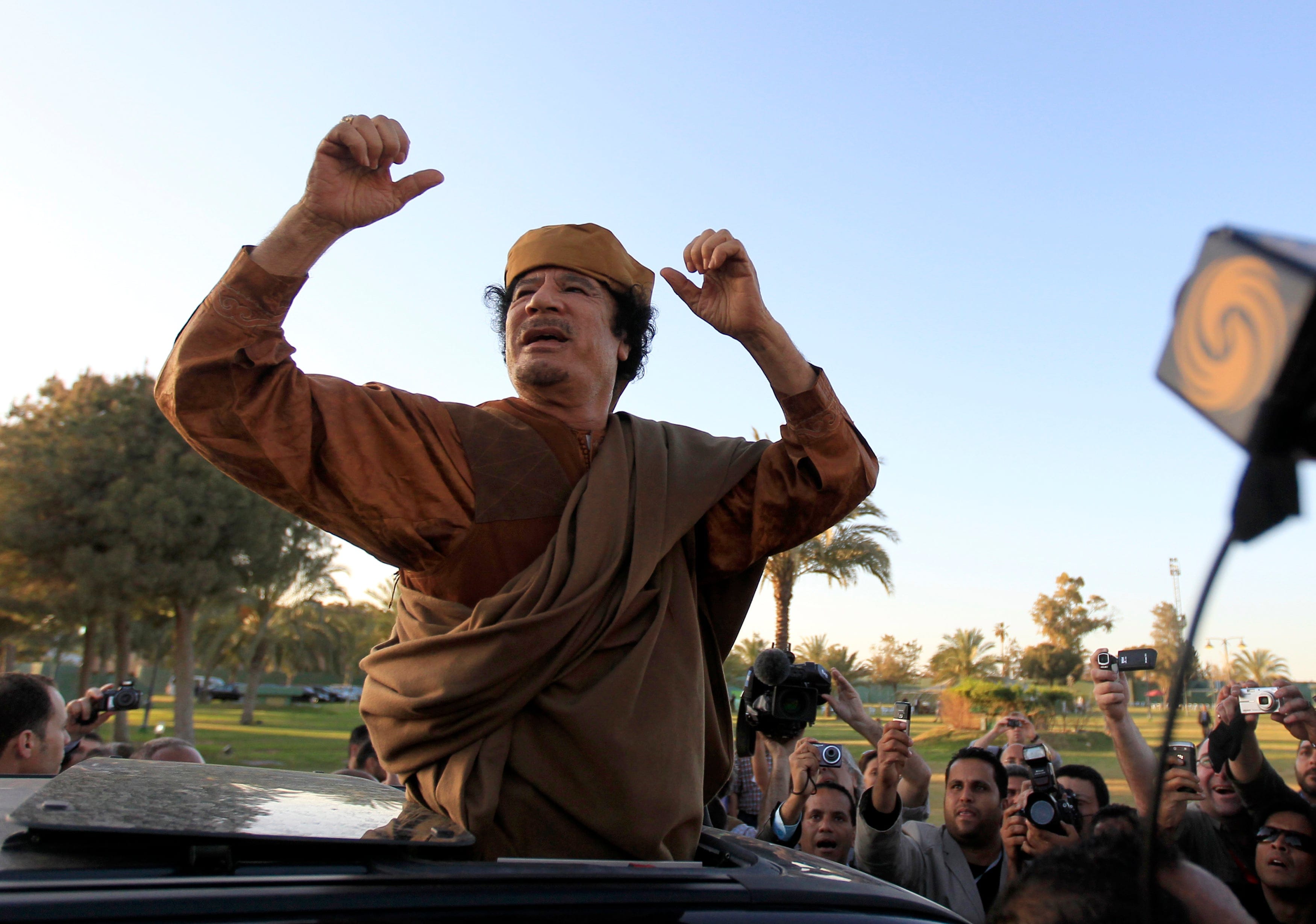 Gadhafi all riled up