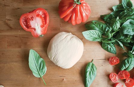 Fresh, warm—yes, warm—mozzarella