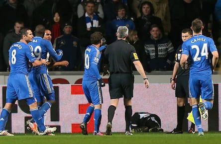 Soccer - Captial One Cup - Semi Final - Second Leg - Swansea City v Chelsea - Liberty Stadium