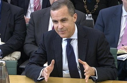Mark Carney, the next governor of the Bank of England, answers questions from a parliamentary committee in the Houses of Parliament in central London