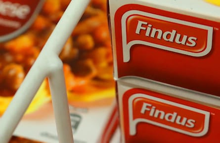 Findus products are display in a store in Edinburgh, Scotland