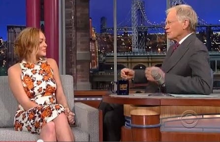 Lindsay Lohan on Letterman