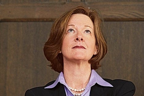 Alberta's Premier Alison Redford looks up before she speaks during the inaugural Principalâs Campus Forum at Queen's University in Kingston, Ont., on Monday Nov. 26, 2012. THE CANADIAN PRESS IMAGES Lars Hagberg