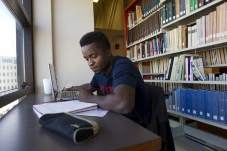Samuel Okwudili studies at the University of Winnipeg (Marianne Helm) 