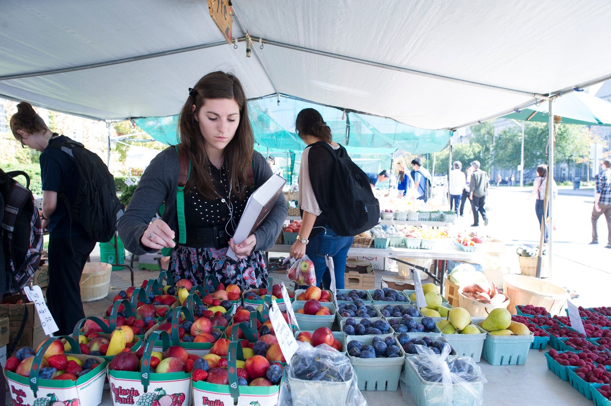 The Betty's Byre booth at Queen's University campus farmer's market