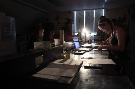 Students inside Mount Allison's Animal Behaviour Lab (Jessica Darmanin)