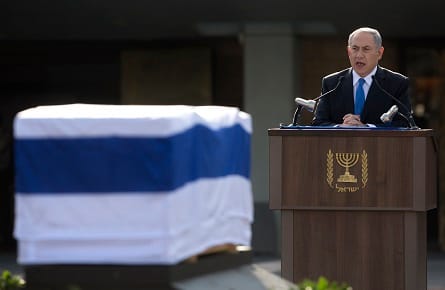Ariel Sharon's casket