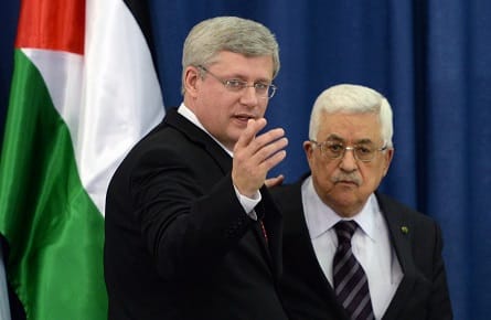Stephen Harper Mahmoud Abbas
