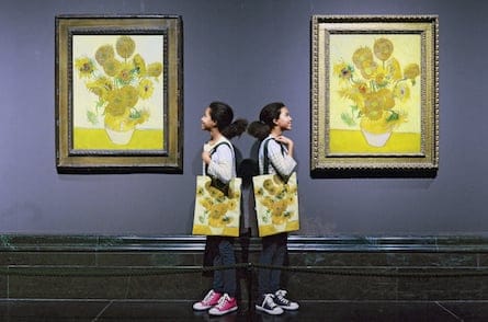 Two versions of Van Gogh's Sunflowers reunited for first time in sixty five years