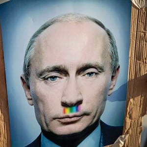 Anti-gay law protest held against Putin in Cyprus