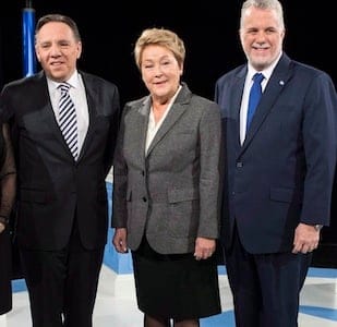 Philippe Couillard Pauline Marois Francois Legault Francoise David