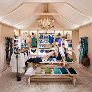 Tommy Bahama Women's wear cabana, New York City. Dean Kaufman.