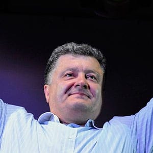 Ukrainian businessman, politician and presidential candidate Poroshenko addresses supporters in Cherkasy