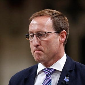 Canada's Justice Minister MacKay pauses while speaking during Question Period in House of Commons on Parliament Hill in Ottawa