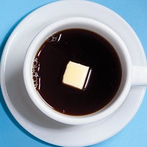 Coffee and butter. Photograph by Maya Visnyei.