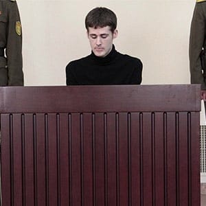 Locked away: In a 90-minute trial, Californian Matthew Miller, 24, was sentenced by North Korea to six years of hard labour on charges of espionage