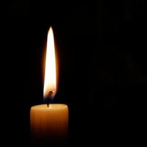 Candle in the dark