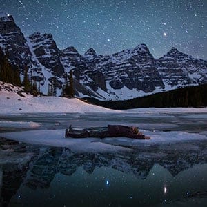 'Adrift', Moraine Lake, Banff National Park, Alberta, Canada. Photograph by Paul Zizka.