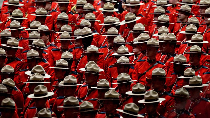 In mourning: RCMP officers attend the Jan. 26 funeral of Const. David Wynn, who died of his wounds four days after being shot in St. Albert, Alta.
Jason Franson/CP