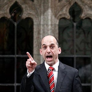 Canada's Veterans Affairs Minister Blaney speaks during Question Period in the House of Commons on Parliament Hill in Ottawa