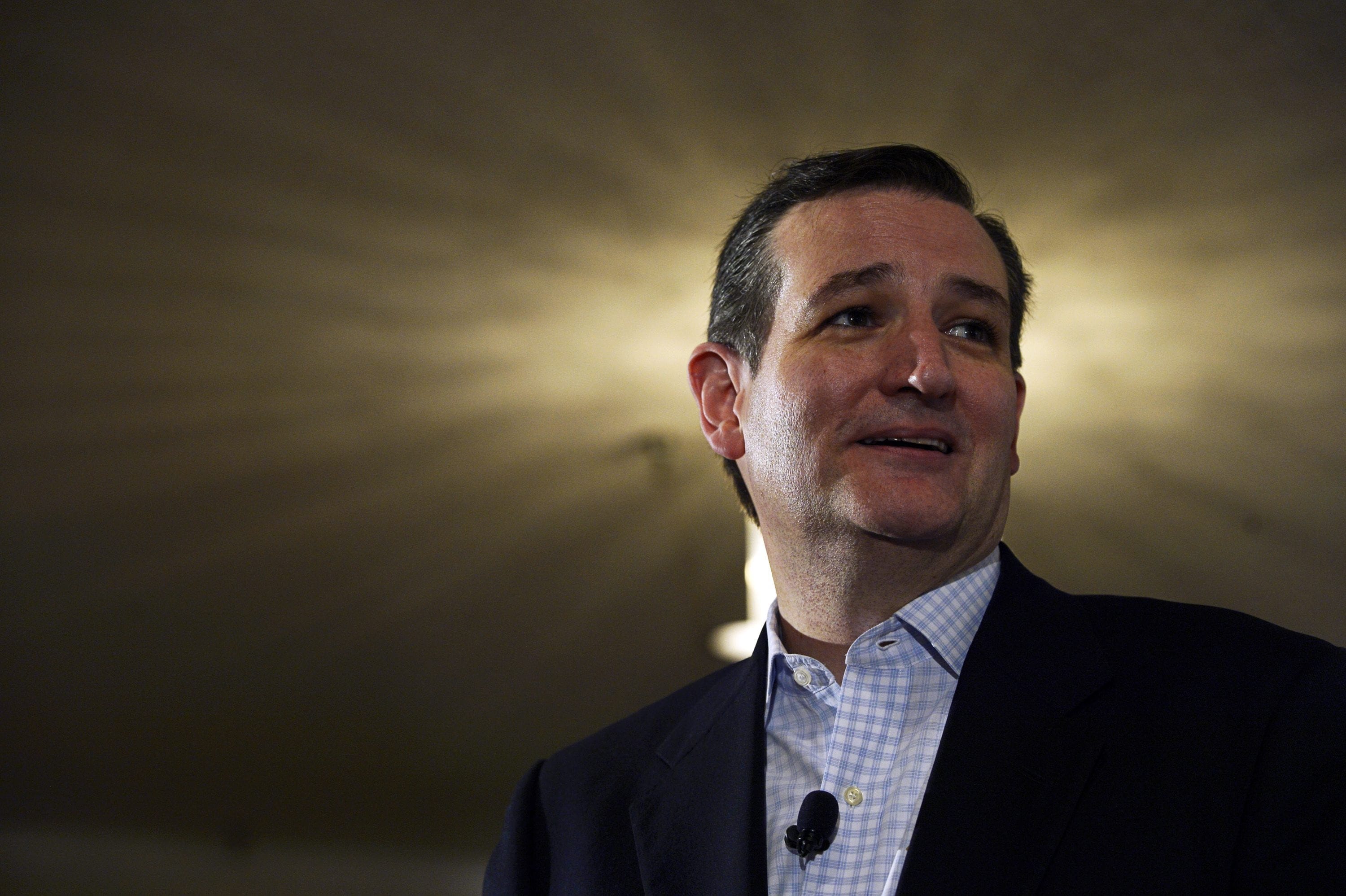 U.S. Sen. Ted Cruz, R-Texas, speaks at the Grafton County Republican Committee's Lincoln-Reagan Day Dinner at the Indianhead Resort in Lincoln, N.H., on Sunday, March 15, 2015. (AP Photo/Caledonian-Record,Paul Hayes)