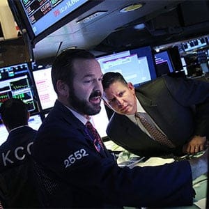 NEW YORK, NY - APRIL 29: Traders work on the floor of the New York Stock Exchange (NYSE) on April 29, 2015 in New York City. U.S. stocks closed down over 70 points on Wednesday as investors remained on cautious amid mixed earnings reports. (Spencer Platt/Getty Images)