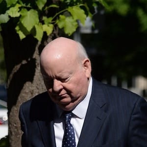 Suspened Senator Mike Duffy arrives at court in Ottawa on Monday, June 15, 2015. THE CANADIAN PRESS/Sean Kilpatrick