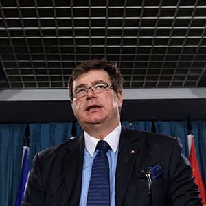 Independent MP Brent Rathgeber holds a press conference after tabling the “Communications Security Establishment Review Committee Act” in Ottawa on Wednesday, May 13, 2015. (Matthew Usherwood/CP)