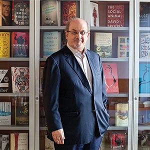 Salman Rushdie 
Photograph by Geoffrey Knott