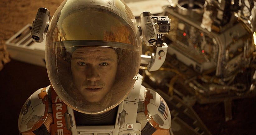 Astronaut Mark Watney (Matt Damon) finds himself stranded and alone on Mars, in The Martian. (Twentieth Century Fox)