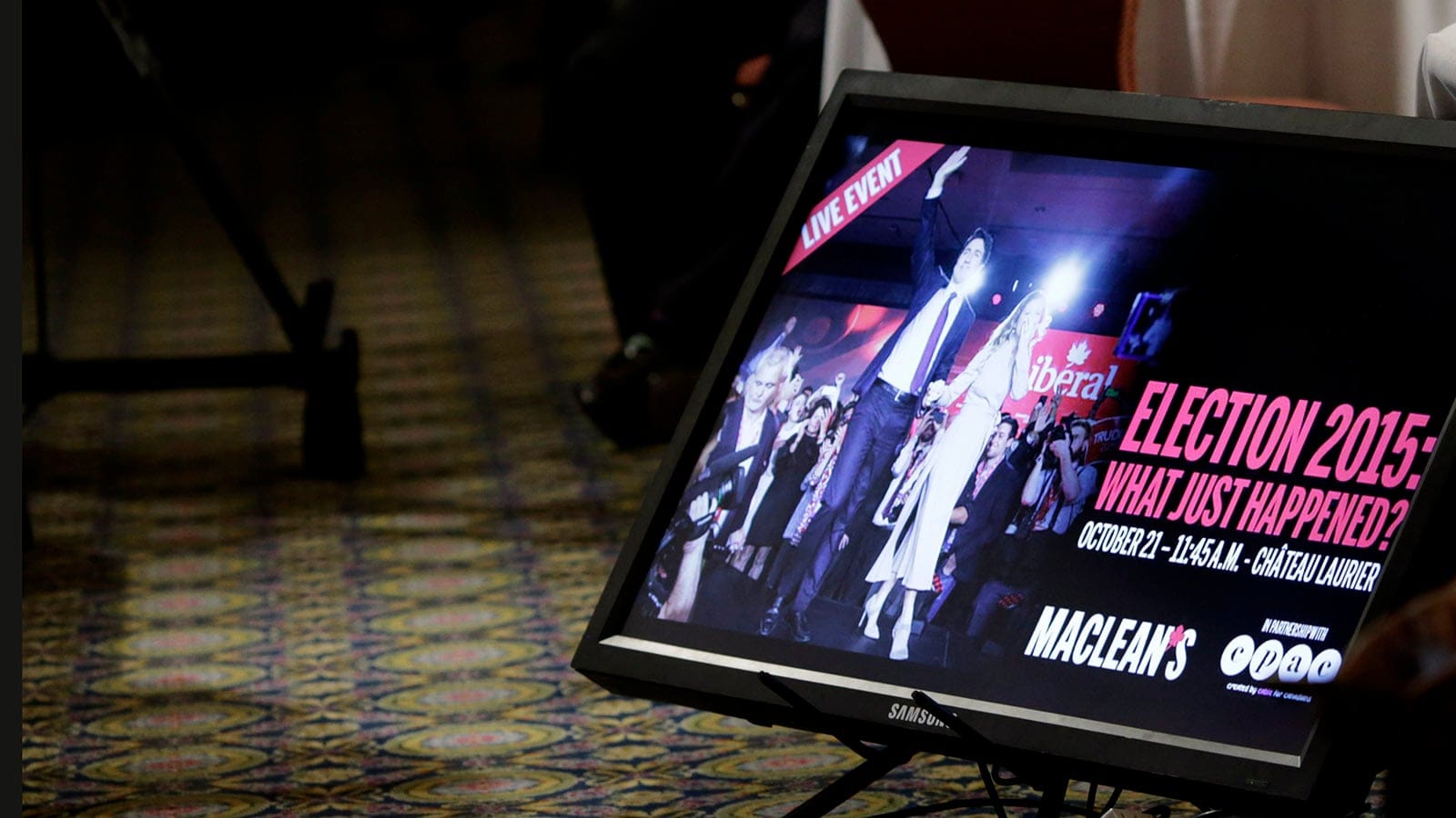 Analysts and campaign experts weighed in on the results of the federal election during the Maclean's "Election 2015: What Just Happened?" panel debate at the Chateau Laurier in Ottawa, Ontario on Oct. 21, 2015. (Photograph by David Kawai)