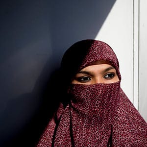 Zunera Ishaq is pictured in a lawyer's offices in Toronto on Thursday, October 8, 2015. THE CANADIAN PRESS/Chris Young