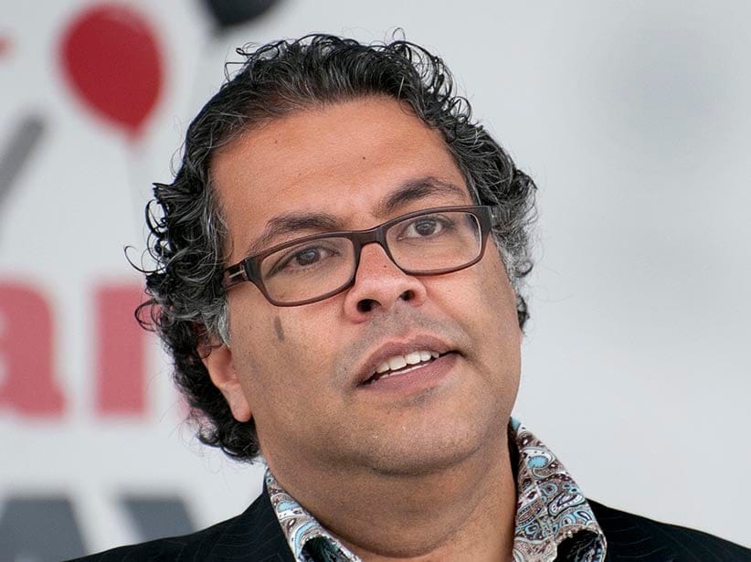 Calgary Mayor Naheed Nenshi during an event in Calgary, Alberta on June 14, 2014. (Larry MacDougal/CP)