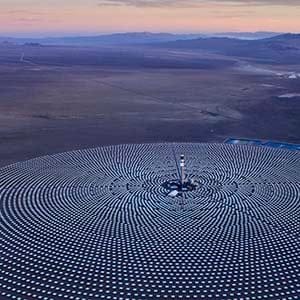 110 megawatts; CSP; Concentrated Solar Energy; Concentrated Solar Power; Crescent Dunes; NV; Solar Reserve; Tonopah; Tonopah Solar Energy; concentrated solar thermal; molten salt; storage; tower. (Jamey Stillings)
