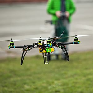 Drone being flown (Shutterstock)