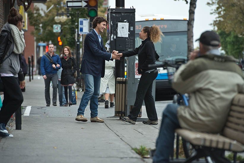 Justin Trudeau  planning for the Liberal PArty leadership in Papineau riding  of Montreal Sept. 30, 2012.

Peter Bregg for Maclean's