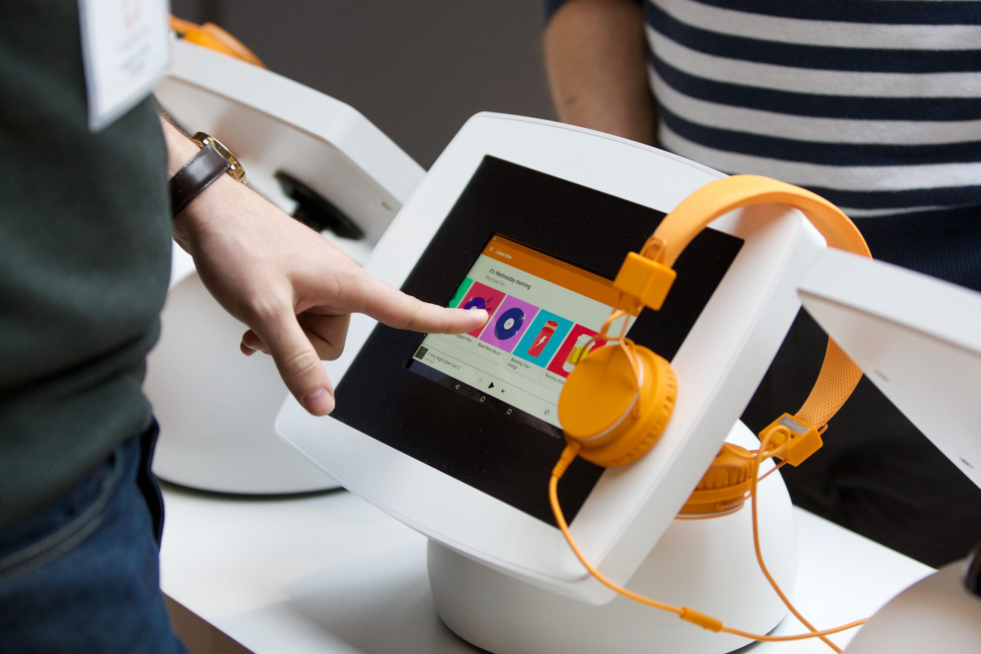 A demo of Google Play Music's new mood-oriented playlists in Toronto, as curated by humans—a feature absorbed by Songza. (Handout)