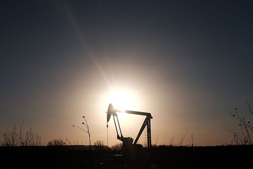 An oil pumpjack works on January 19, 2016 in Sweetwater, Texas. Global oil prices continue their downward fall with U.S. oil dropping towards $27 a barrel, its lowest since 2003, on worries about global oversupply. (Spencer Platt/Getty Images)