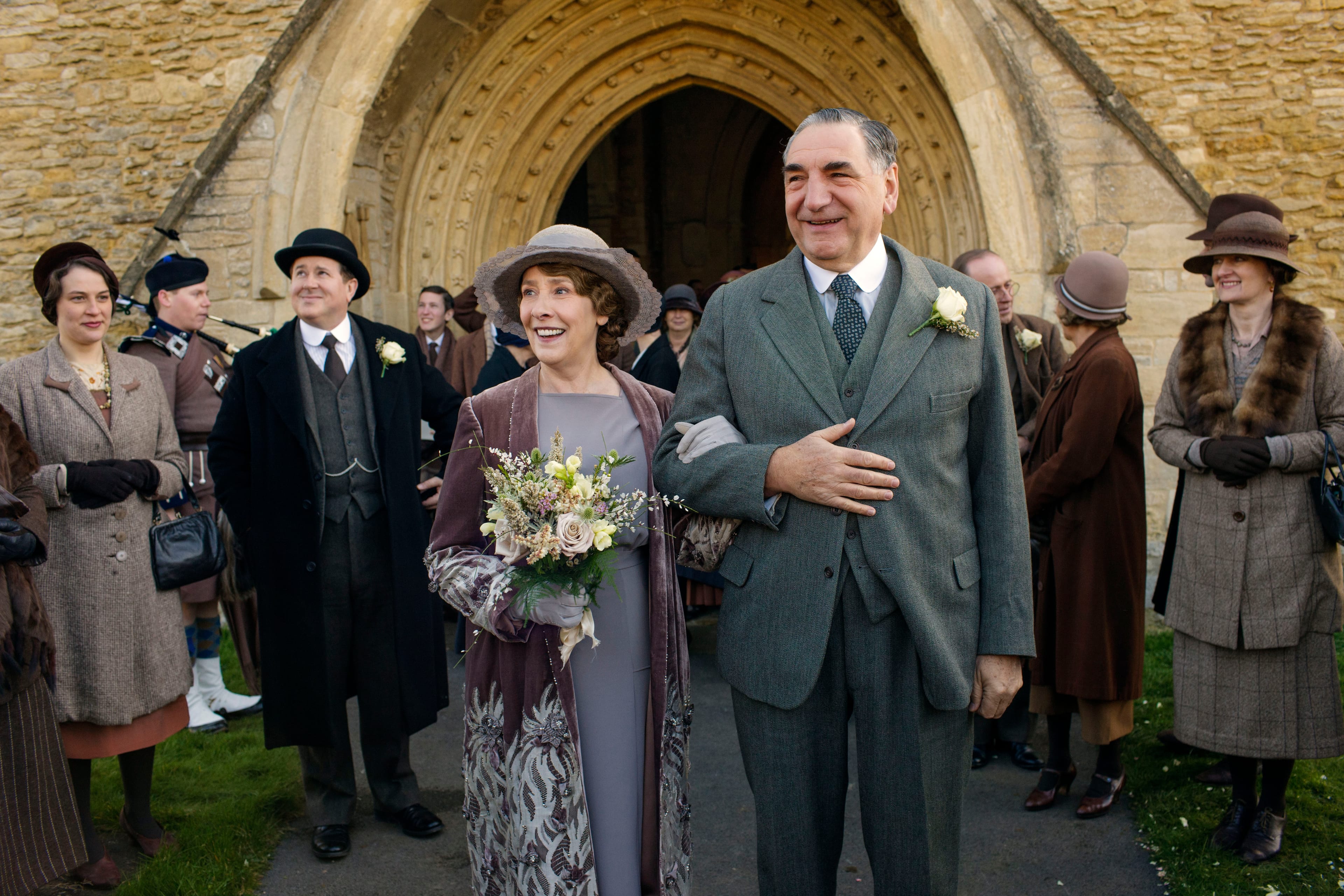 Shown from left to right: Phyllis Logan as Mrs. Hughes and Jim Carter as Mr. Carson
 
(C) Nick Briggs/Carnival Film & Television Limited 2015 for MASTERPIECE
 