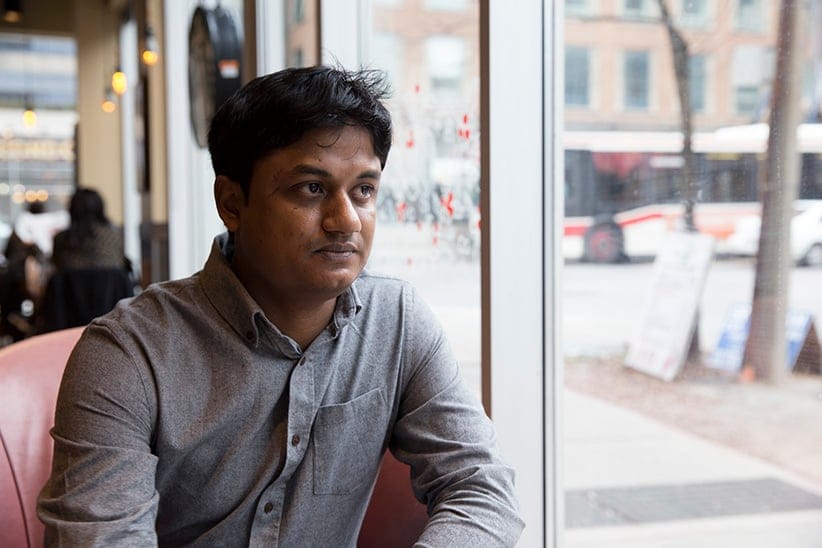 Blogger Raihan Abir, photographed in Toronto on December 28, 2015. (Photograph by Kayla Chobotiuk)
